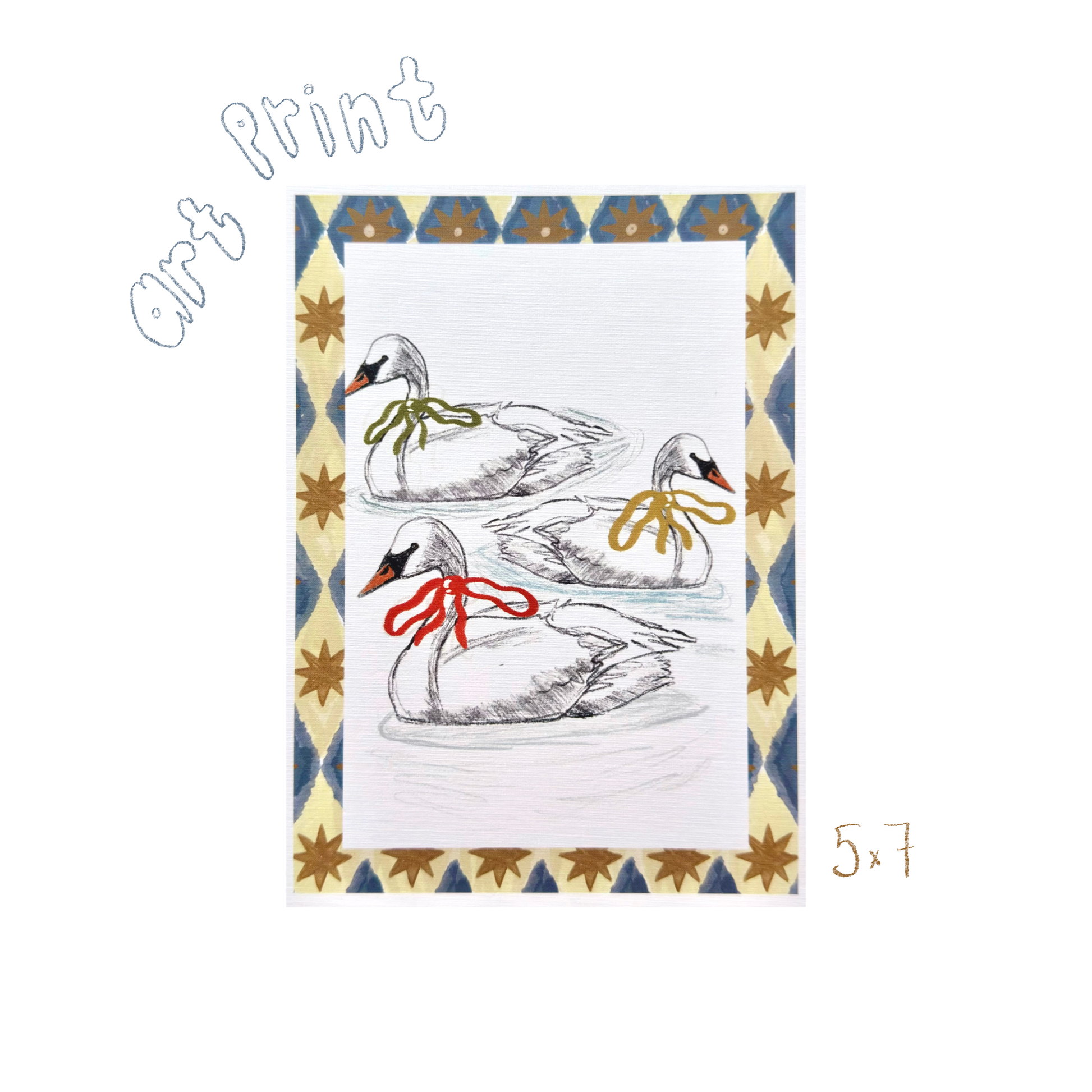 ‘Swan Lake’ Art Print-1