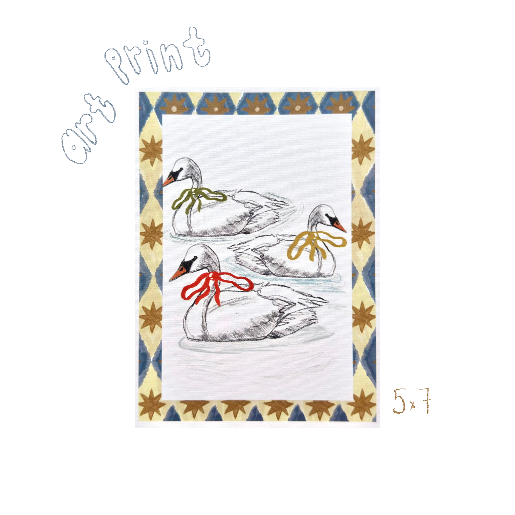 ‘Swan Lake’ Art Print-zoom-1