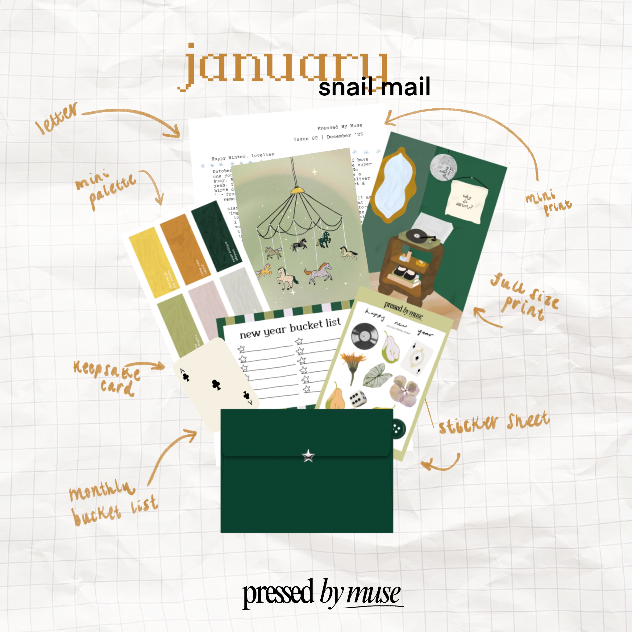 Muse Club | monthly snail mail club | jan.